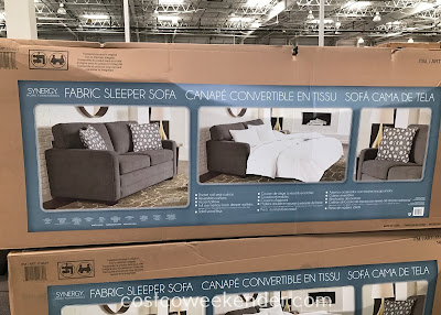 Costco 1119021 - Synergy Home Fabric Sleeper Sofa can be converted into a full size bed