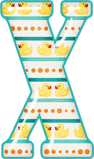 Abecedario con Patitos de Goma. 