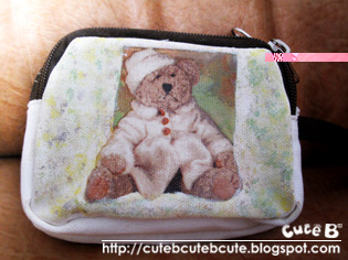 Custom Teddy Bear on Cuteb  Canvas Teddy Bear Pouch  Custom Made