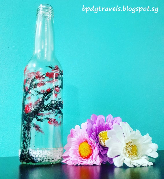 DIY Glass Bottle Vase using Acrylic Paint | BPDGTravels ...