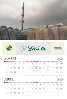 Desain Kalender Indonesia Tahun 2020 Islamic Style