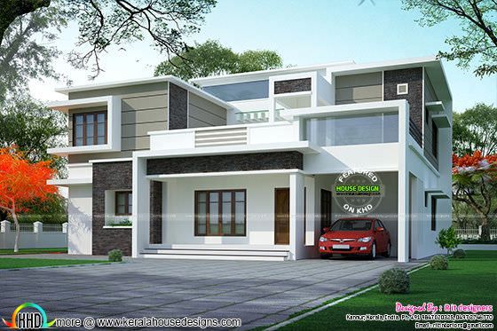 Box type flat roof home  arch Kerala home  design  Bloglovin 