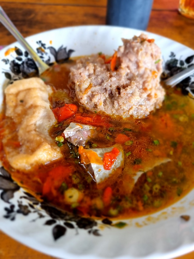 menu bakso tendek kuah bledek malang