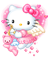 hello kitty angel pixel art