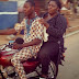 Eniola Badmus Spotted On a Okada Commercial Motor-Cycle In Ilorin! [PHOTOS]