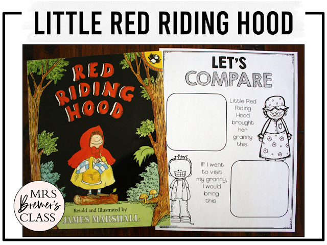 Little Red Riding Hood Fairy Tales activities unit with literacy printables, reading companion activities, and lesson ideas for First Grade and Second Grade