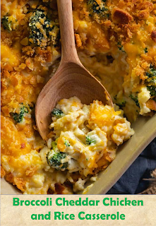 Broccoli Cheddar Chicken and Rice Casserole