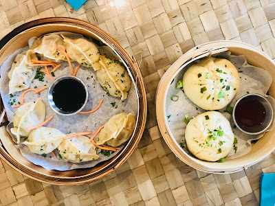 Pork Dumplings and Tempeh Cashew Bao Darling Dumpling, Des Moines, Iowa