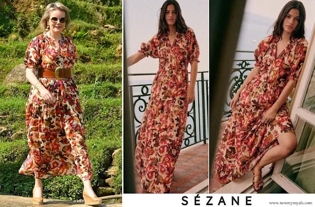 Queen Mathilde wore Sezane Mayla Chufy Dress