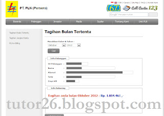 Cara Cek Tagihan Listrik PT.PLN via Online Internet