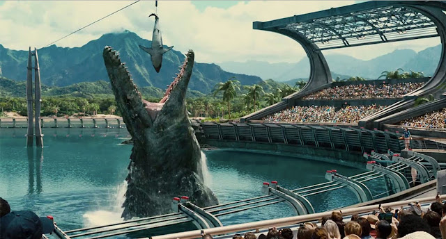 Dinosaur eating in Jurassic world