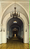 Interiors of the Winter Palace. The Dark Corridor by Konstantin Andreyevich Ukhtomsky - Architecture, Interiors Drawings from Hermitage Museum