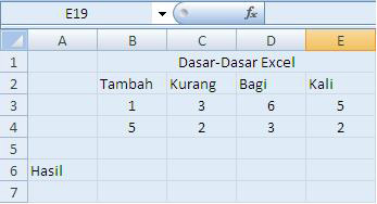 Belajar Dasar-Dasar Microsoft Excel