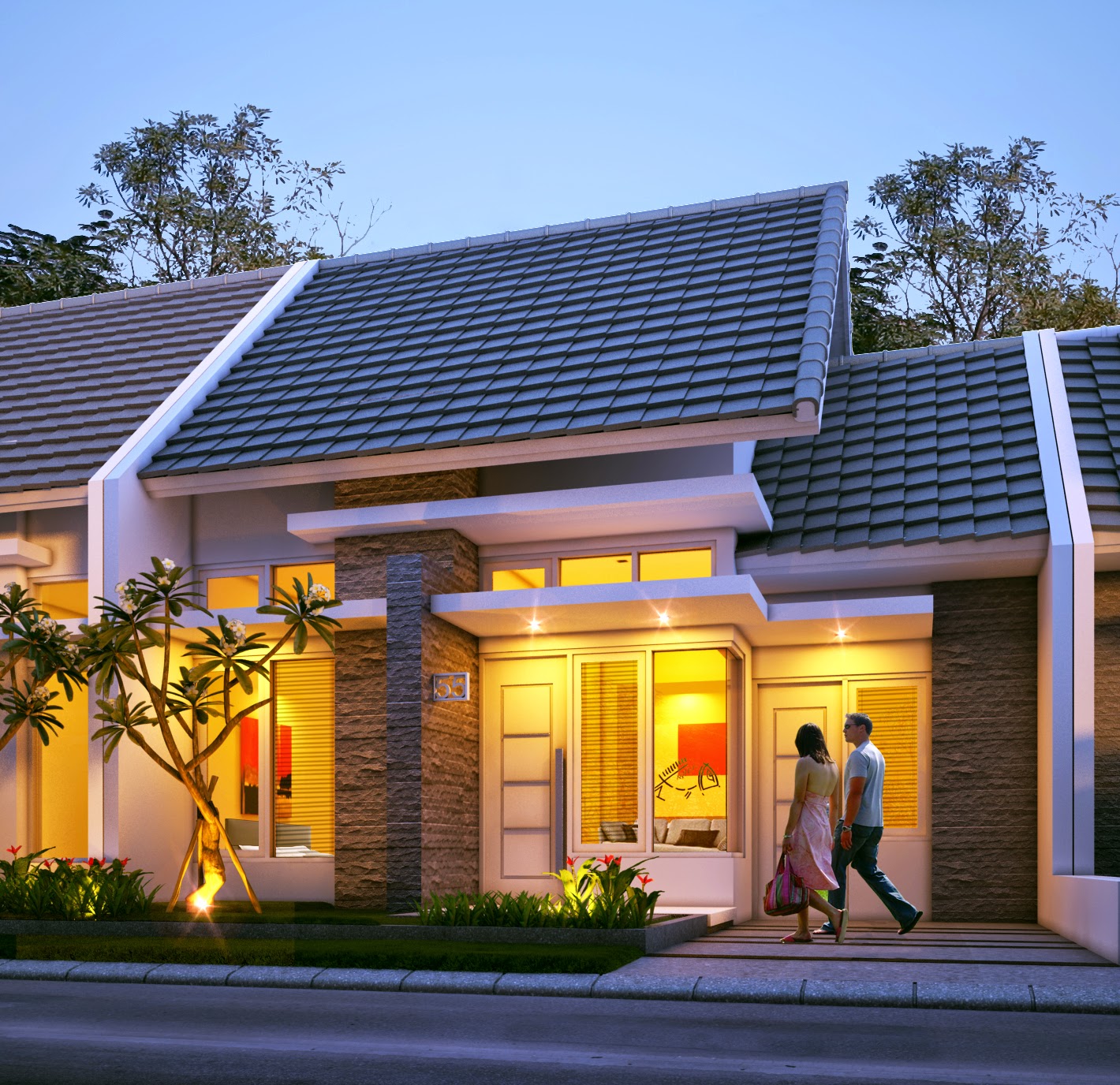 Desain Rumah Minimalis Type 45 1 Lantai Terbaru 2015 Pagar Rumah