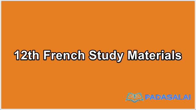12th Std French - Lesson 1-8 Grammar Questions | Mrs. Jeena Jabez