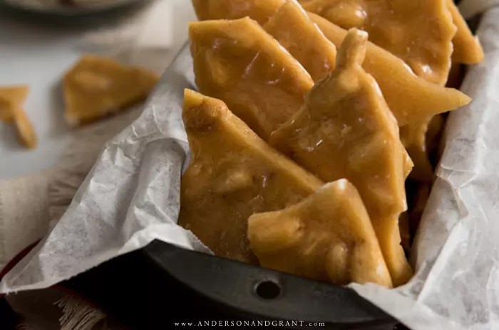 Pieces of peanut brittle