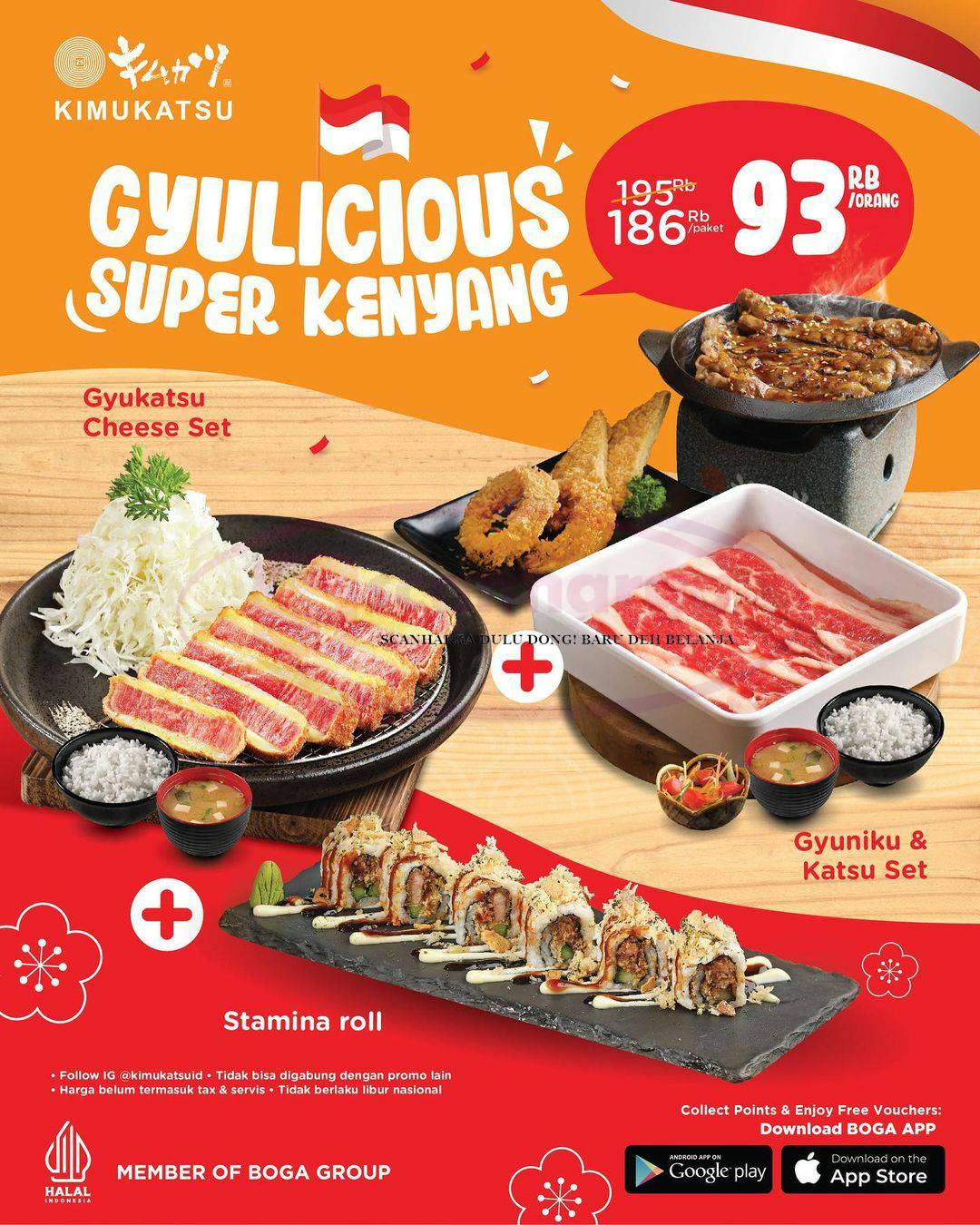 Promo KIMUKATSU GYUNIKU & KATSU + GYUKATSU CHEESE SET + STAMINA ROLL Cuma 93RB