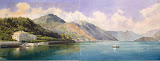 View of Lake of Geneva by Luigi Premazzi - Landscape Drawings from Hermitage Museum