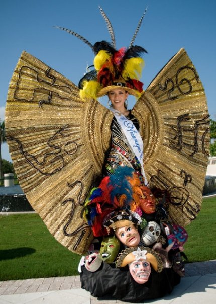 Miss Nicaragua 2011 Adriana Dorn with National Costume for Miss Universe 2011