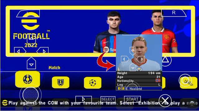 Download eFootball PES 2022 PPSSPP Terbaru English Commentary And All New Transfer Update Best Graphics HD