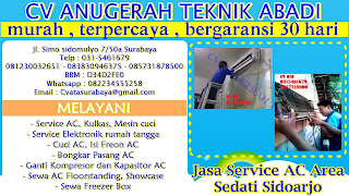 Jasa Service AC Area Sedati Sidoarjo 