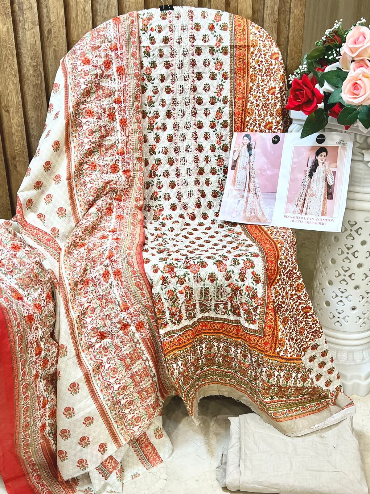 Buy Lawn Cotton Embroidery Mt 1037 Mehboob Tex Pant Style Su