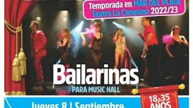 CASTING para TEMPORADA en MDQ: Se buscan BAILARINAS para MUSIC HALL - AUDICIÓN EN CABA