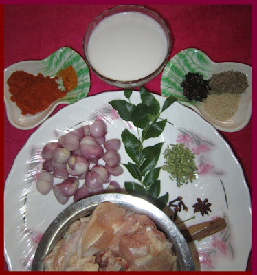 Chicken Coconut Kulambu Ingredients