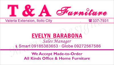 Business Card Sample (Furniture) 