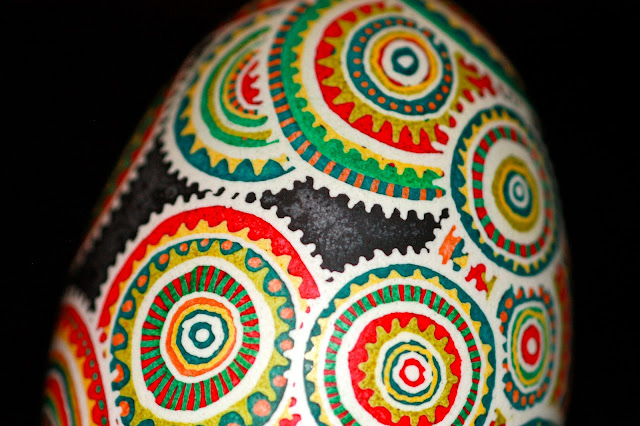 Contemporary Batik Eggshell Colorful Medallions