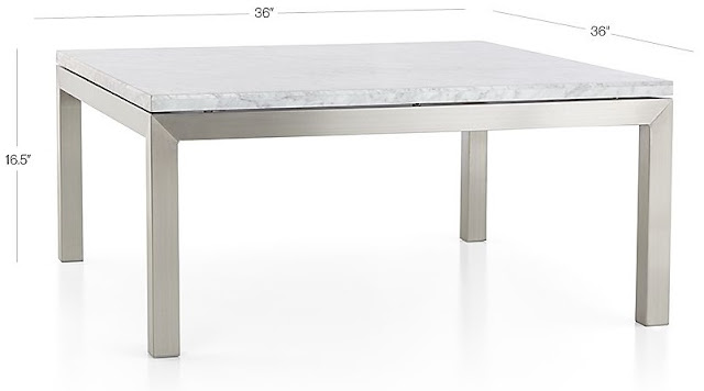 Meja kopi persegi stainless steel top table custom marmer 