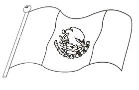 Dibujo de la bandera de México para colorear