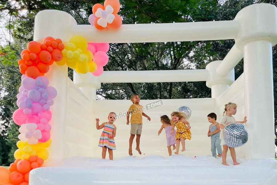 Inflatable, white bounce house, mini white bounce house, inflatable nightclub,