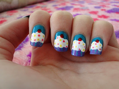 nail art cupcake