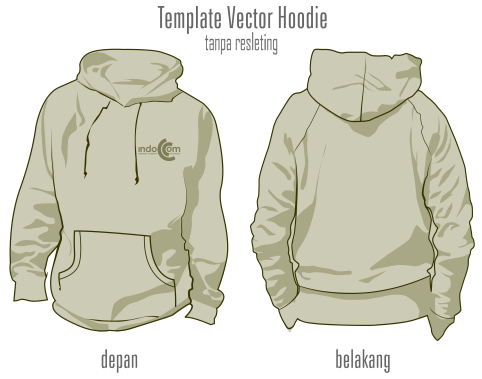 Download Template Vector Hoodie Tanpa Resleting (Format ...
