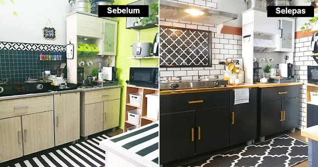Transform Dapur Bajet Tak Sampai RM300! Caranya Hanya Guna Wallpaper