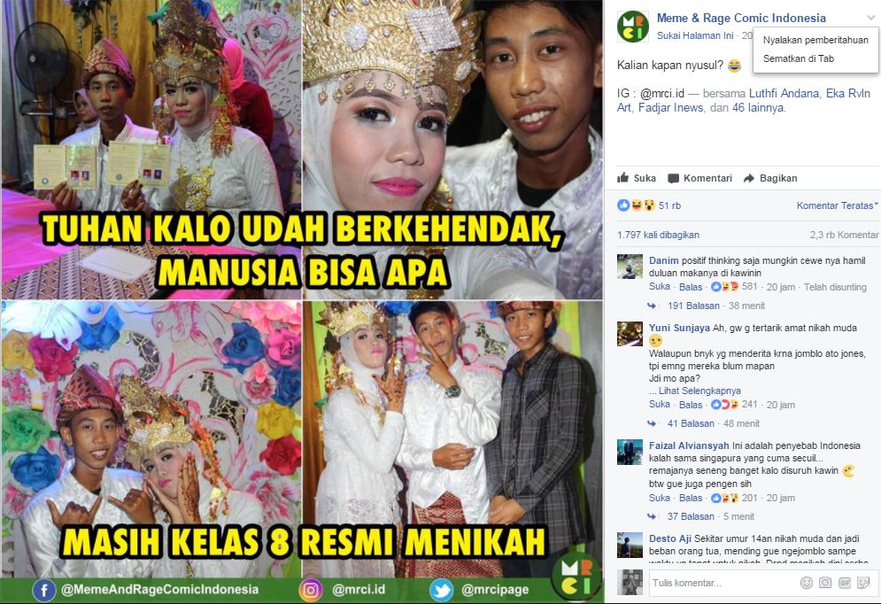 Pasangan Remaja Usia 15 Tahun Ini Sudah Menikah, Netizen 