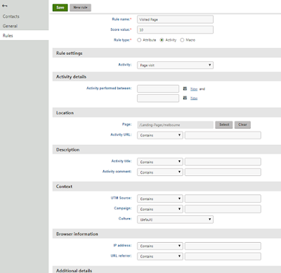 Lead Scoring Kentico Feature