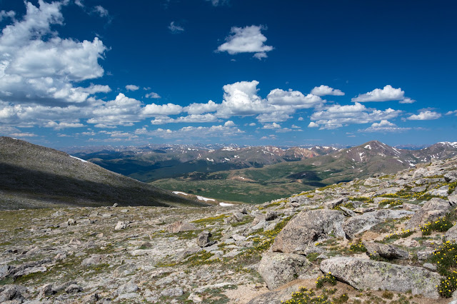 Western View from Saddle Between Mt. Evans and Mt. Spalding