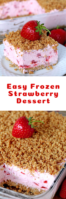 Easy Frozen Strawberry Dessert