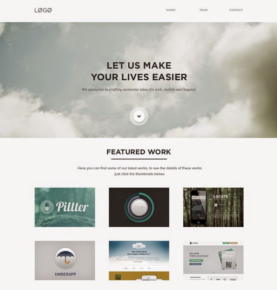 Free Website Template PSD