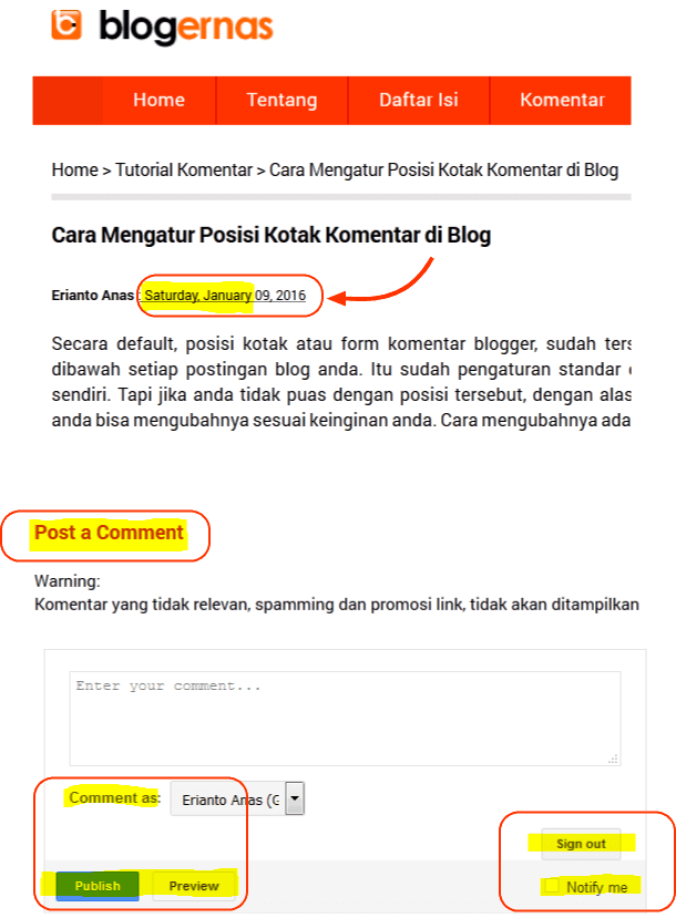 Cara Mengganti Bahasa pada Blog Blogger.com