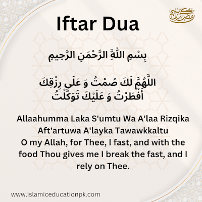 Iftar Dua (Roza kholne ki dua)