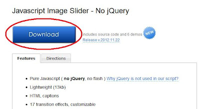 Menucool javascript for Blogger image slider