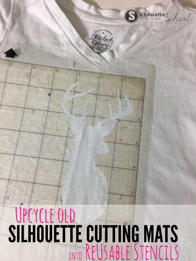 old silhouette cutting mats, upcycle crafts, reusable stencil material silhouette