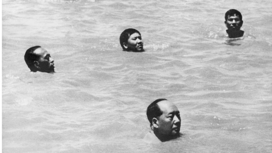 Top 100 Of The Most Influential Photos Of All Time - Chairman Mao Swims In The Yangtze, 1966