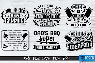 Funny Kitchen Design Quotes bundles SVG