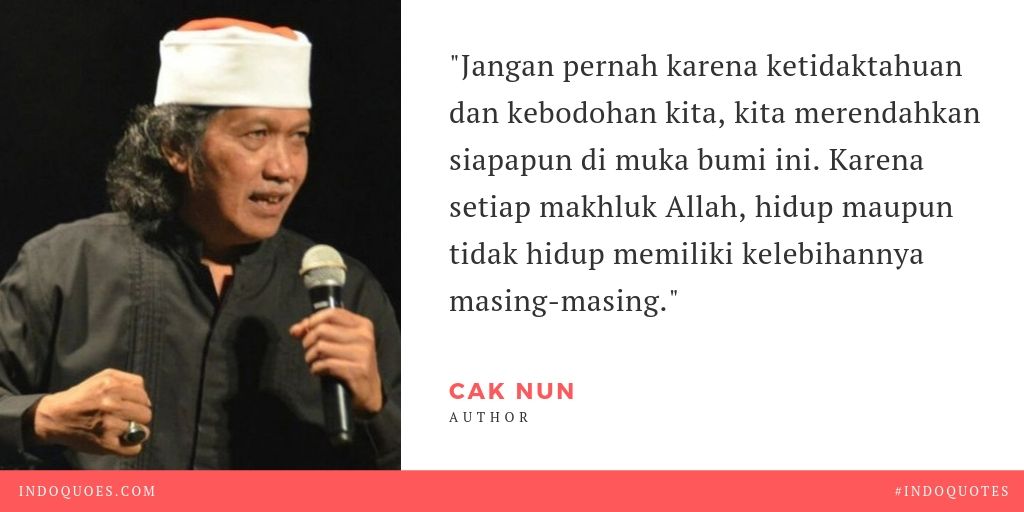 Kata Bijak Cak Nun Tentang Jodoh, Cinta, Kehidupan, dan Agama