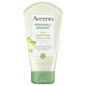 Sữa rửa mặt trắng da tẩy da chết hàng ngày Aveeno Positively Radiant