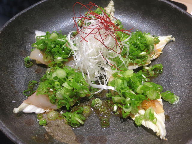 Thick Sliced Puffer Fish Sashimi